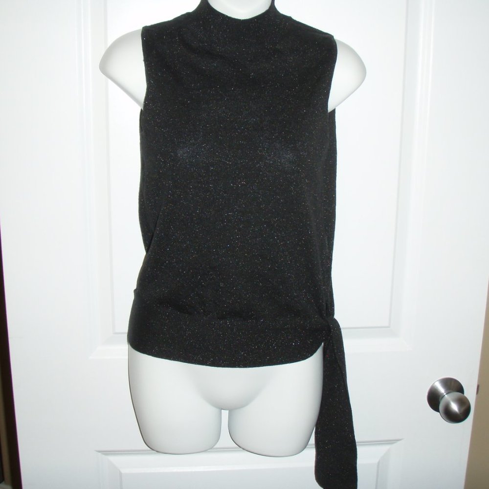 NWT The Sweater Company Black Sleeveless Top, Size Small
